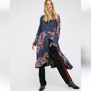 Boho Floral City Walker Dress w Pockets